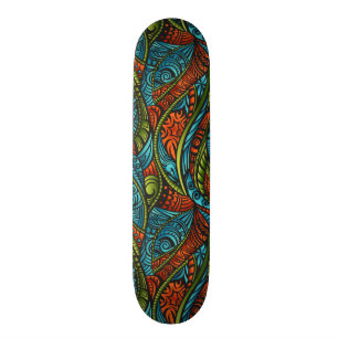 Abstract ethnic wallpaper skateboard