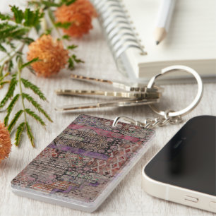Abstract Ethno Pattern - Folklore Art 1 Key Ring