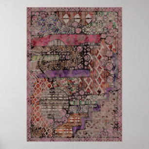 Abstract Ethno Pattern - Folklore Art 1 Poster