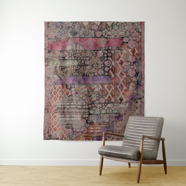 Abstract Ethno Pattern - Folklore Art 1 Tapestry (In Situ)
