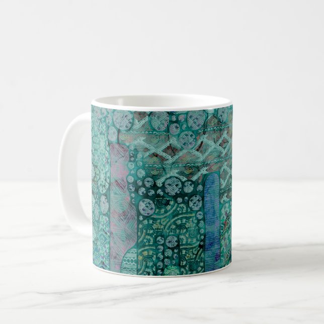 Abstract Ethno Pattern - Folklore Art 2 Coffee Mug (Front Left)