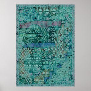 Abstract Ethno Pattern - Folklore Art 2 Poster