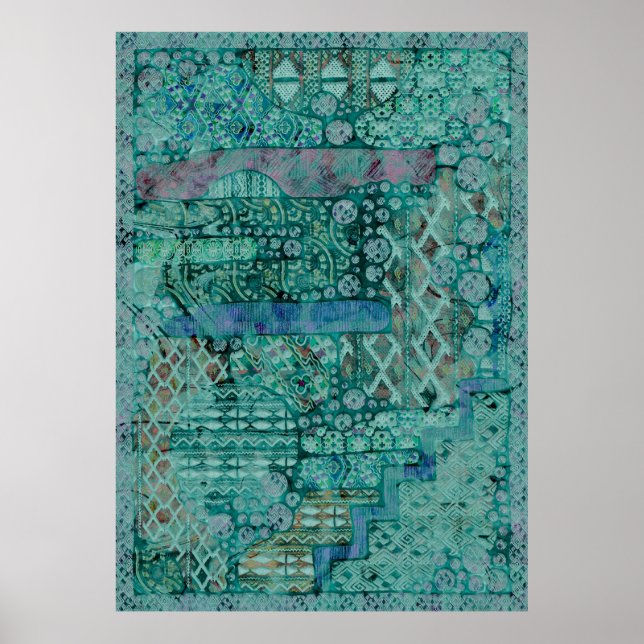 Abstract Ethno Pattern - Folklore Art 2 Poster (Front)