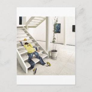 Abstract Everyday Climb Stairs Postcard