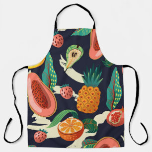 Abstract Exotic Fruits: Textured Seamless Apron