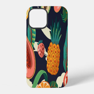 Abstract Exotic Fruits: Textured Seamless iPhone 12 Case