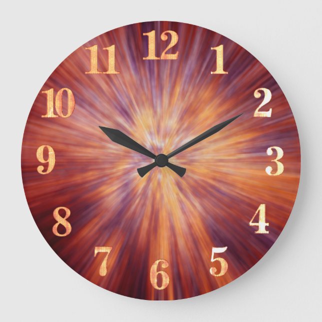 Abstract Exploding Galaxy Space colourful Large Clock (Front)
