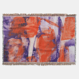 Abstract Expression #12 by Michael Moffa Throw Blanket