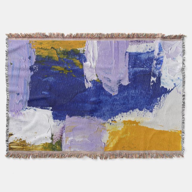 Abstract Expression #9 by Michael Moffa Throw Blanket (Front)