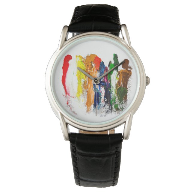 Abstract Expression of Human Figures in Motion Watch (Front)