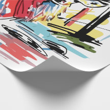 Abstract Expressionism Neon Stag Matte