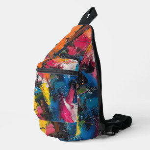 Abstract Expressionism Paint Pattern Sling Bag