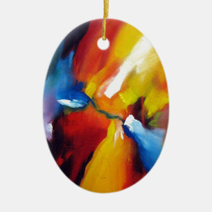 Abstract Expressionism Painting Ceramic Ornament