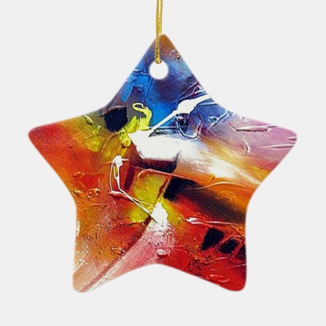 Abstract Expressionism Painting Ceramic Ornament (Front)