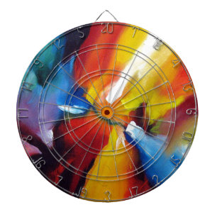 Abstract Expressionism Painting Dartboard