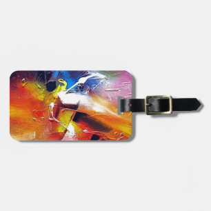 Abstract Expressionism Painting Luggage Tag