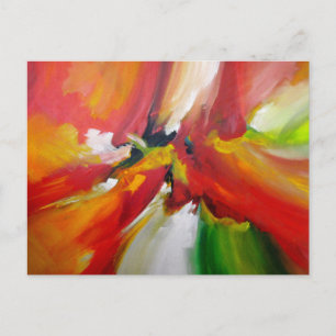Abstract Expressionism Painting Postcard