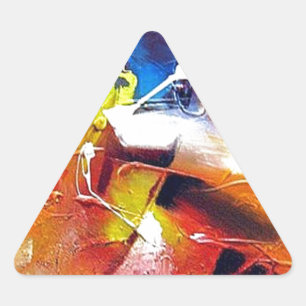 Abstract Expressionism Painting Triangle Sticker