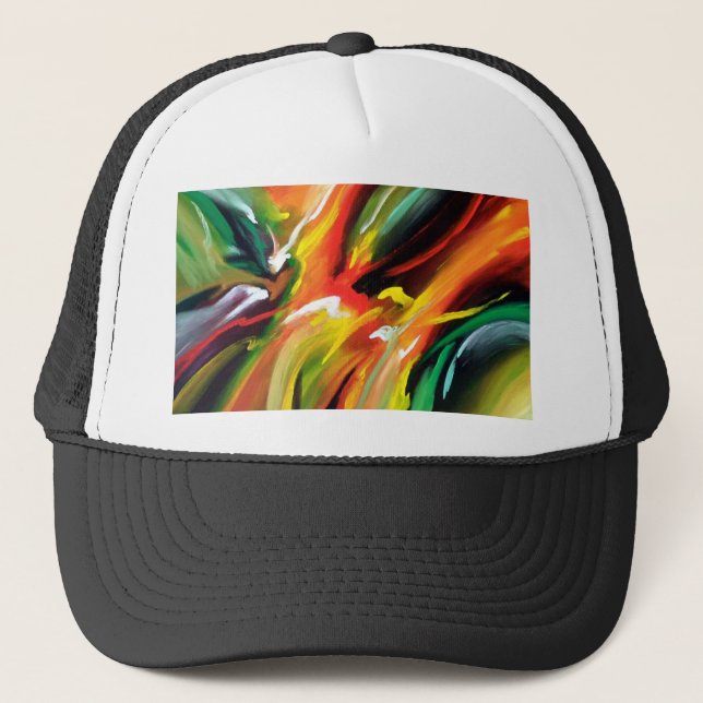 Abstract Expressionism Painting Trucker Hat (Front)
