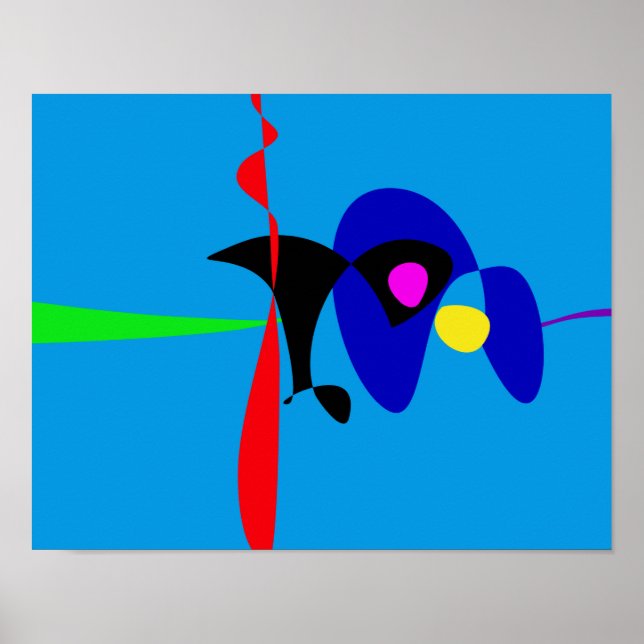 Abstract Expressionism Simple Digital Art Poster (Front)