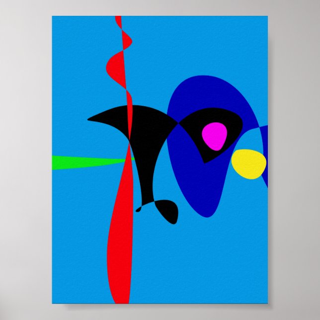 Abstract Expressionism Simple Digital Art Poster (Front)
