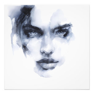 Abstract Expressionism Woman Portrait Photo Print