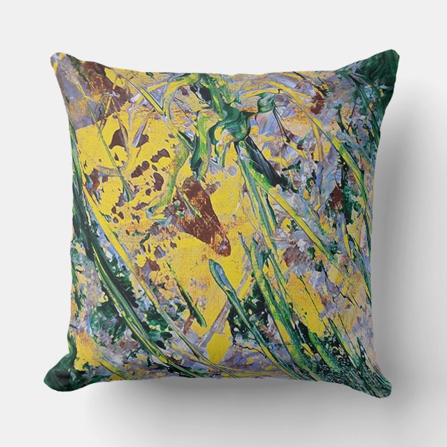 Abstract Expressionist Blanket Cushion (Front)