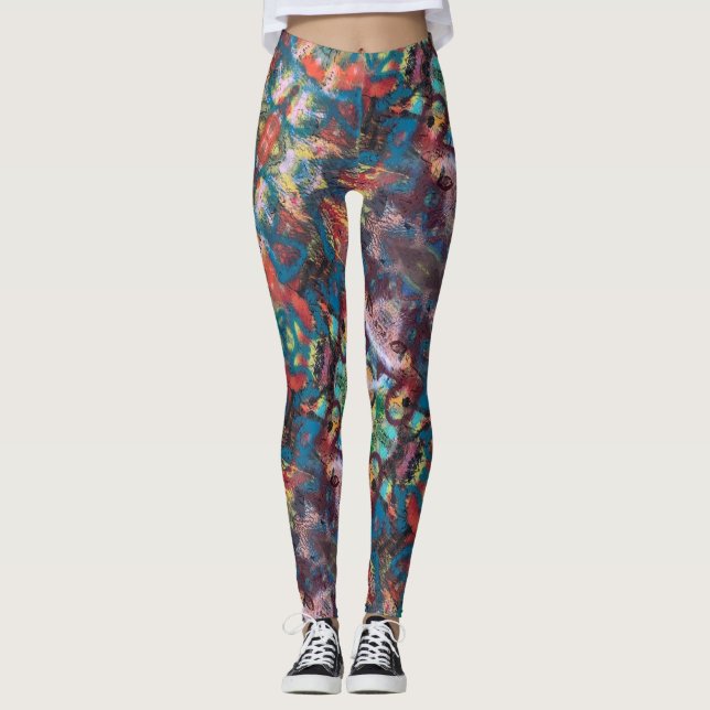 Abstract Expressionist Leggings (Front)