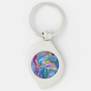 Abstract Expressionist Painting 1997 Key Ring
