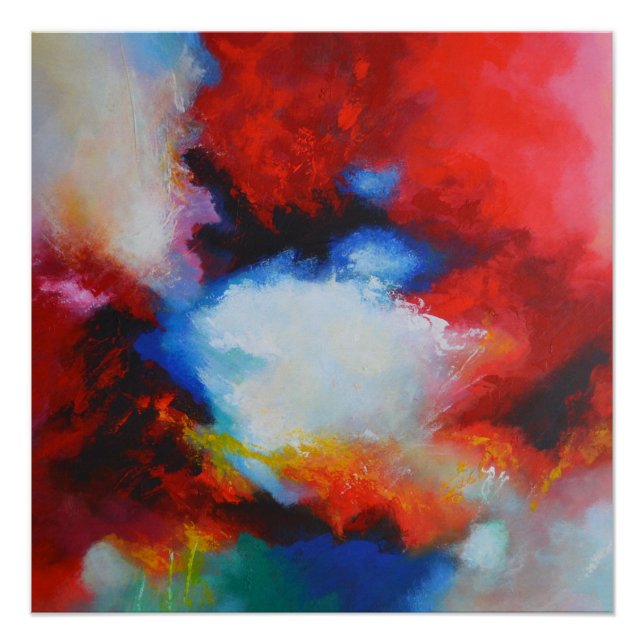 Abstract Expressionist Painting by Serdar Hizli Poster (Front)