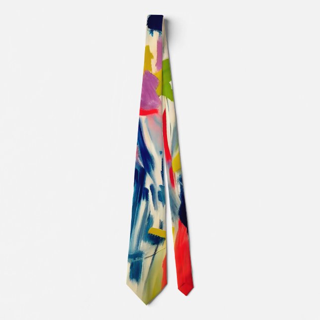 Abstract Expressionist Painting Design Paint Splat Tie (Front)