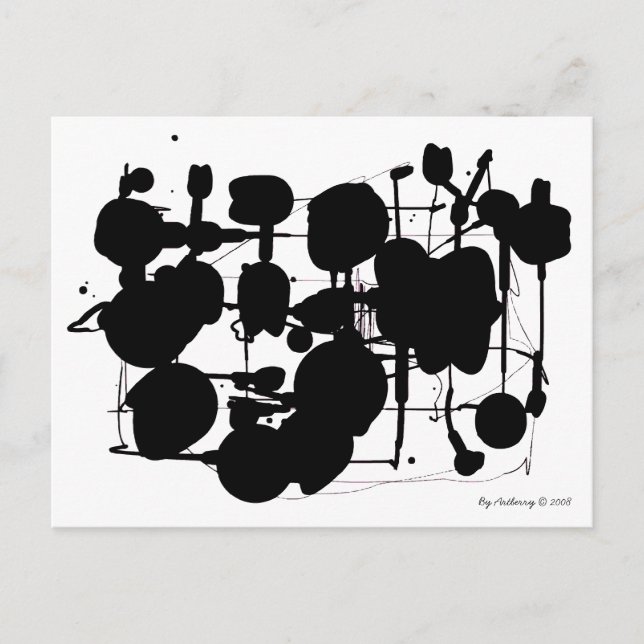 Abstract Expressionist Postcard (Front)