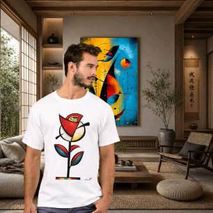 Abstract Expressionist Rose Modern Floral Art T-Shirt