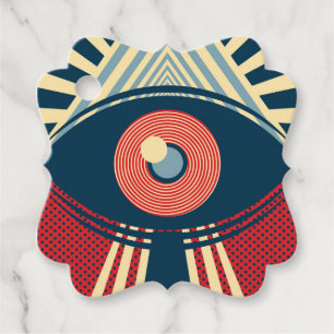 Abstract Eye Design Favour Tags