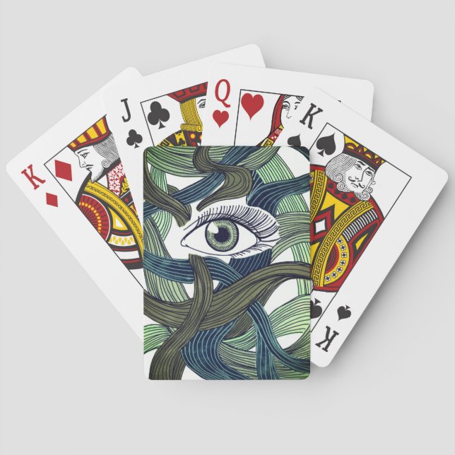 Abstract Eye Psychedelic Playing Cards - Modern Ge (Back)