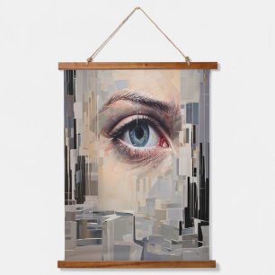 Abstract Eye – Surreal Geometric Vision Art Hanging Tapestry