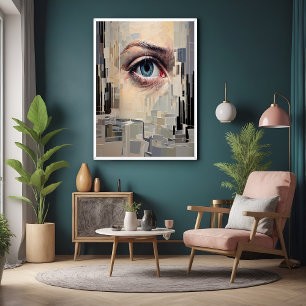 Abstract Eye – Surreal Geometric Vision Art Poster