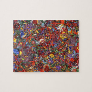 Abstract - Fabric Paint - Sanity Jigsaw Puzzle
