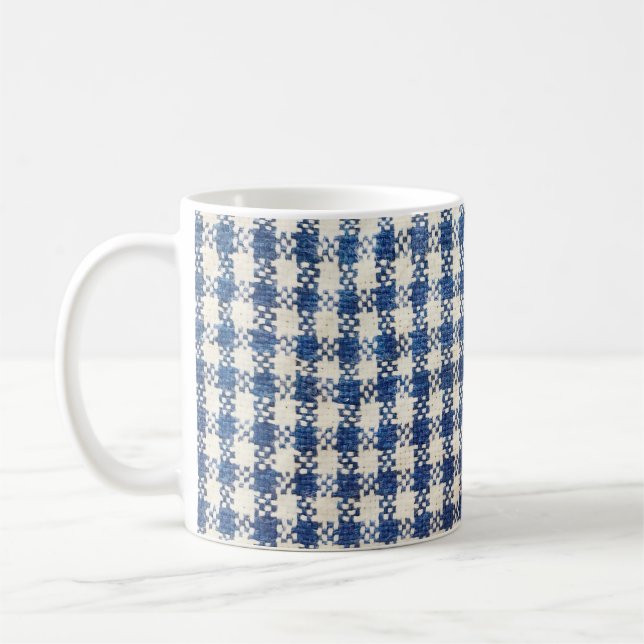 Abstract fabric pattern texture background coffee mug (Left)