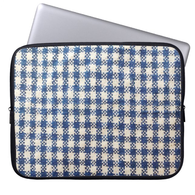 Abstract fabric pattern texture background laptop sleeve (Front)