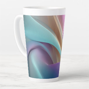 Abstract Fabric Texture in Pastel Tones Latte Mug