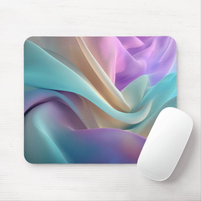 Abstract Fabric Texture in Pastel Tones Mouse Pad (With Mouse)