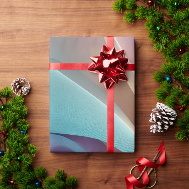 Abstract Fabric Texture in Pastel Tones Wrapping Paper (Holiday Gift)