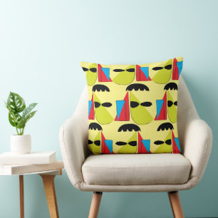 Abstract Face Abstract Art Cushion