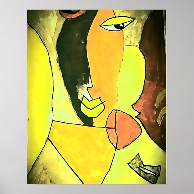 Abstract Face Art - Toned Poster (Front)