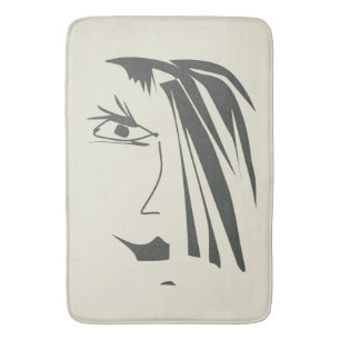 Abstract face . bath mat