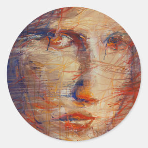 Abstract Face Classic Round Sticker