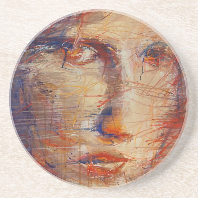 Abstract Face Coaster (Front)