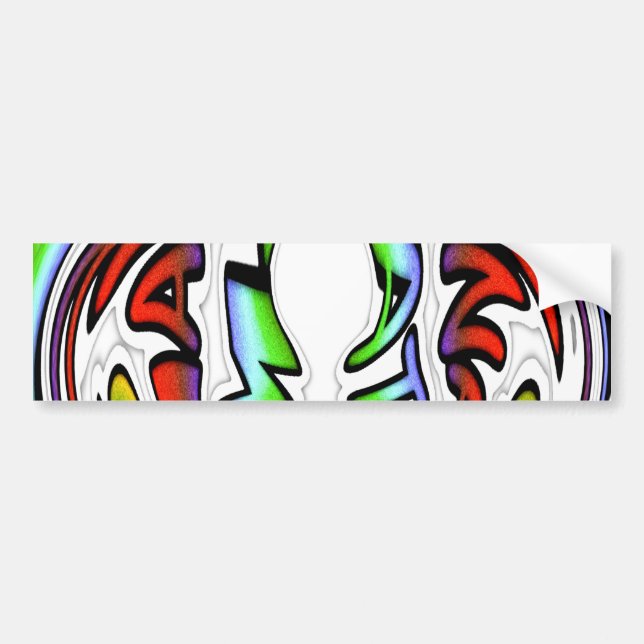 Abstract Face Hakuna Matata Art Print Bumper Sticker (Front)