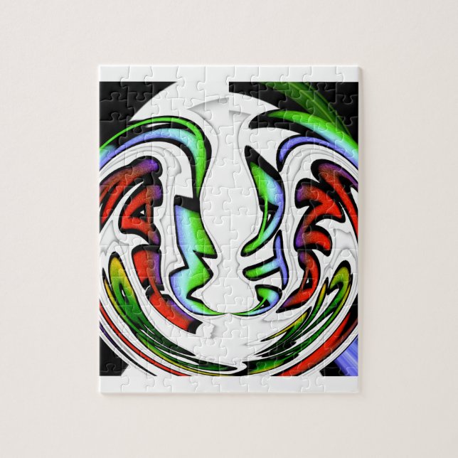 Abstract Face Hakuna Matata Art Print Jigsaw Puzzle (Vertical)